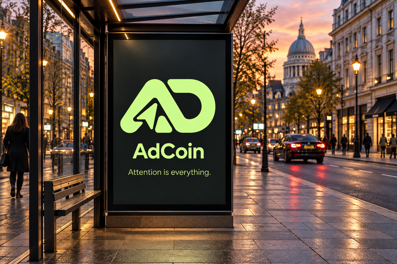 AdCoin graphic street poster creative